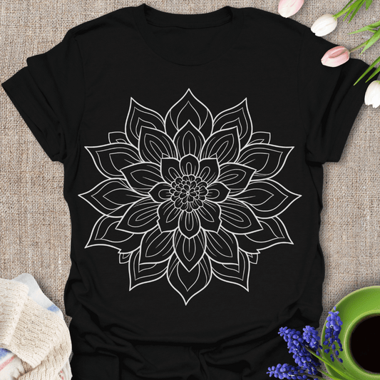 Flower Mandala Line Art