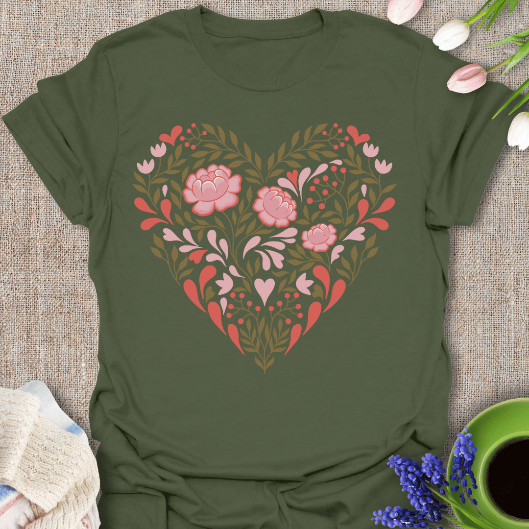 Heart Filled In With Flowers