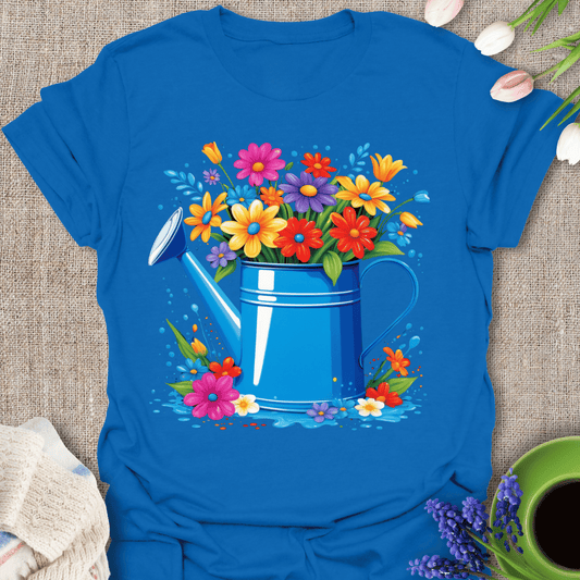 Water Can Full Of Flowers