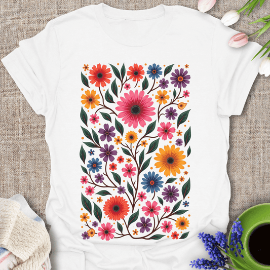 Flowers In Rectangle Border